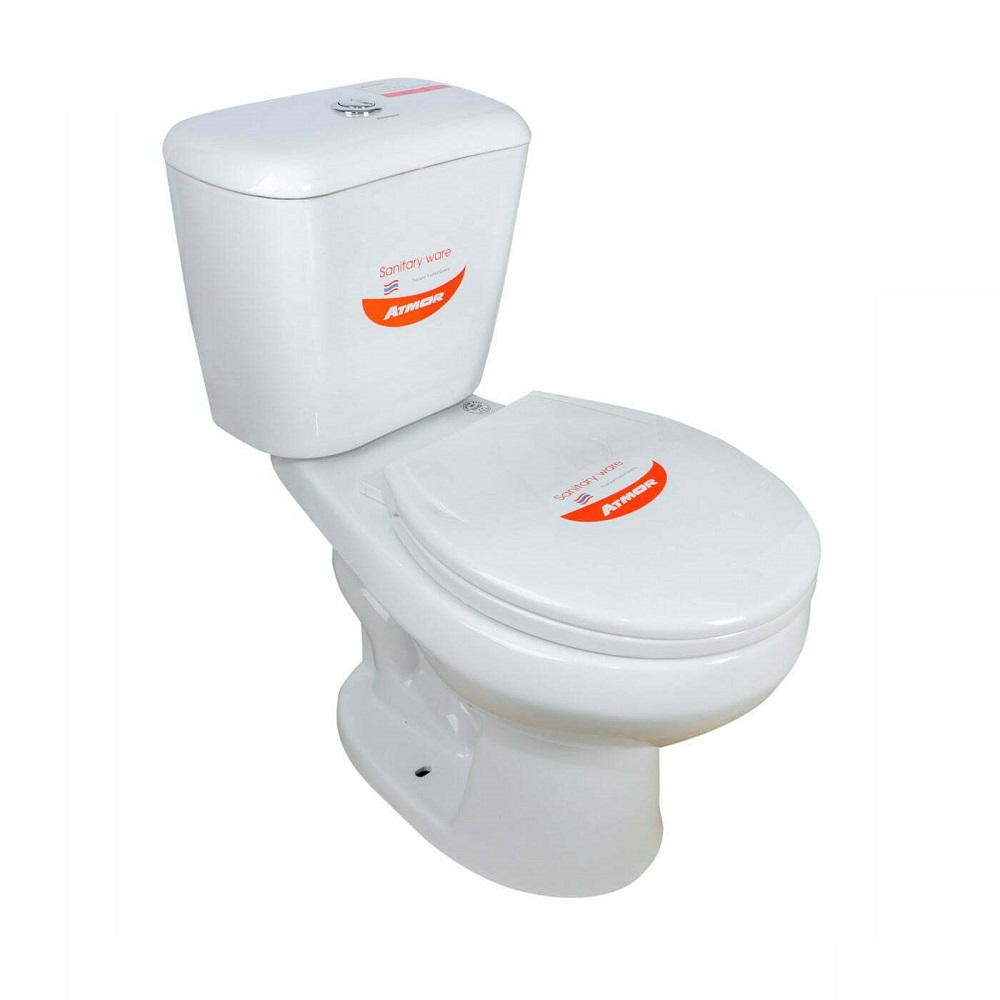 Bồn cầu 2 khối ATMOR AT2112 nắp êm xả nhấn