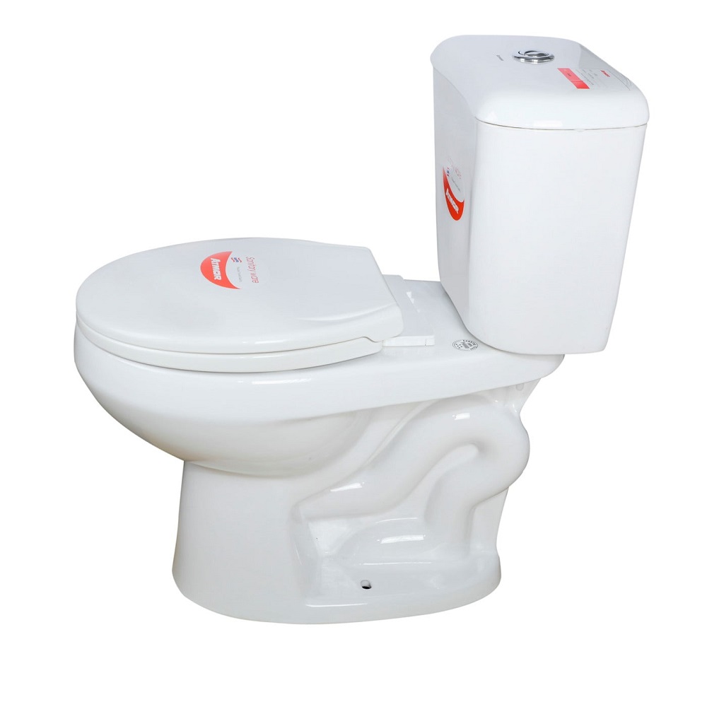 Bồn cầu 2 khối ATMOR AT2112 nắp êm xả nhấn