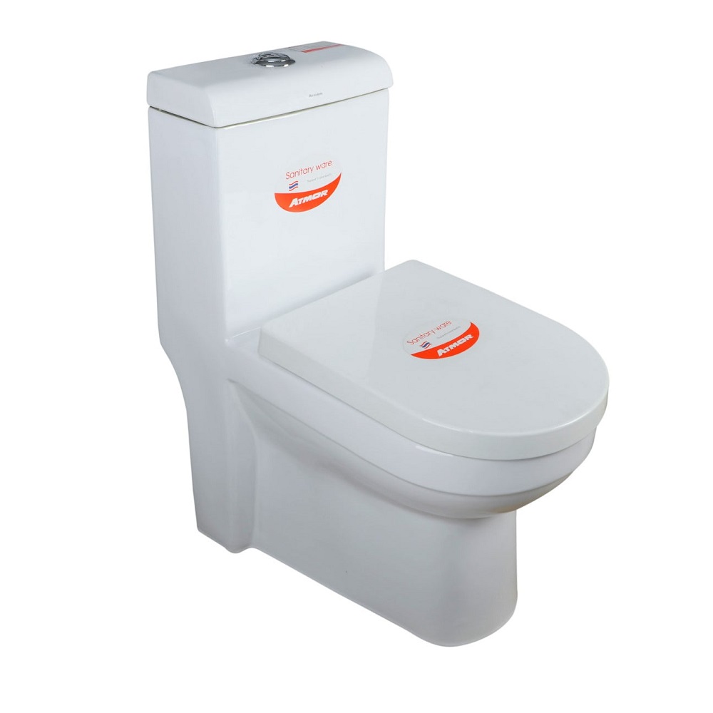 Bồn cầu 1 khối ATMOR AT1084S nắp êm xả nhấn