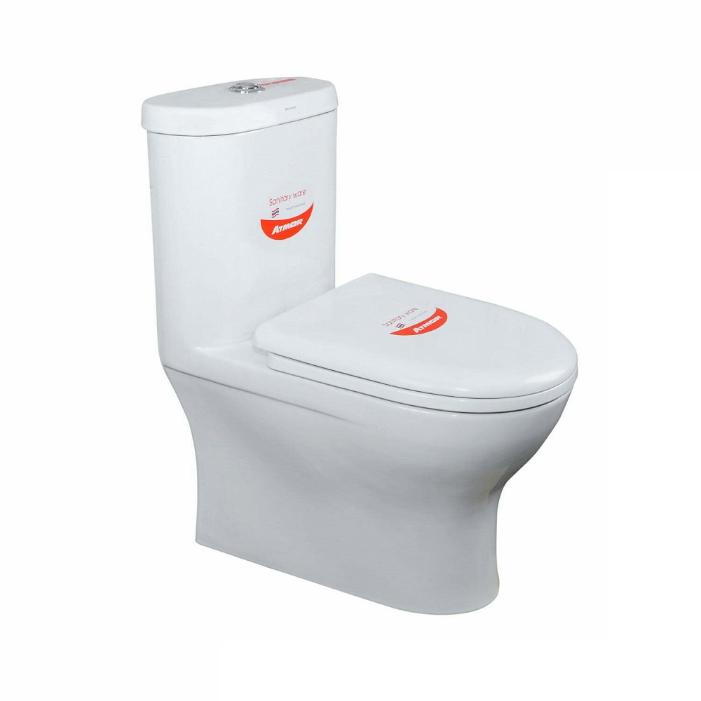 Bồn cầu 1 khối ATMOR AT1171 nắp êm xả nhấn
