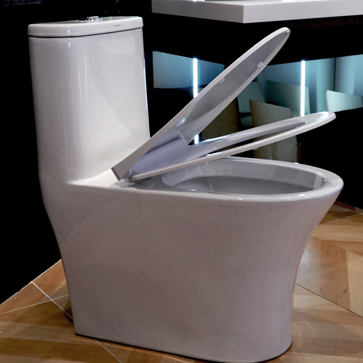 Bồn cầu 1 khối ATMOR AT1692 nắp êm xả nhấn