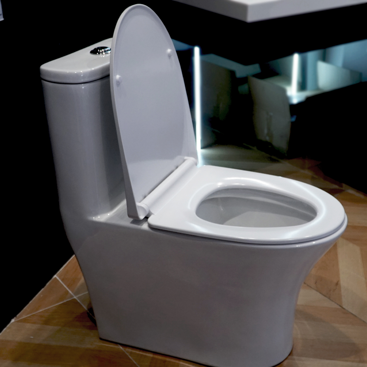 Bồn cầu 1 khối ATMOR AT1692 nắp êm xả nhấn