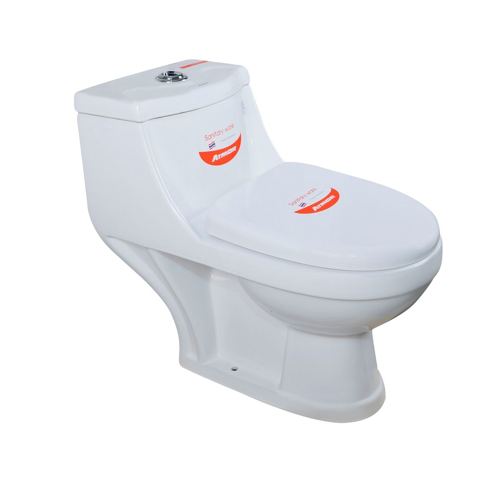 Bồn cầu 1 khối ATMOR AT2156 nắp êm xả nhấn