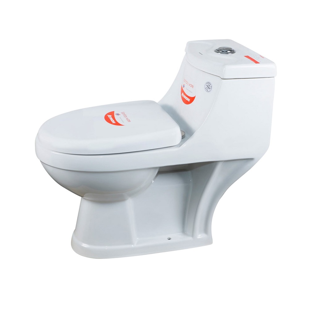 Bồn cầu 1 khối ATMOR AT2156 nắp êm xả nhấn