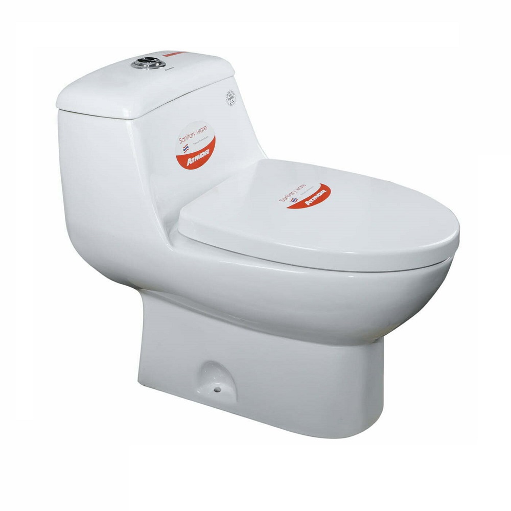 Bồn cầu 1 khối ATMOR AT2177 nắp êm xả nhấn