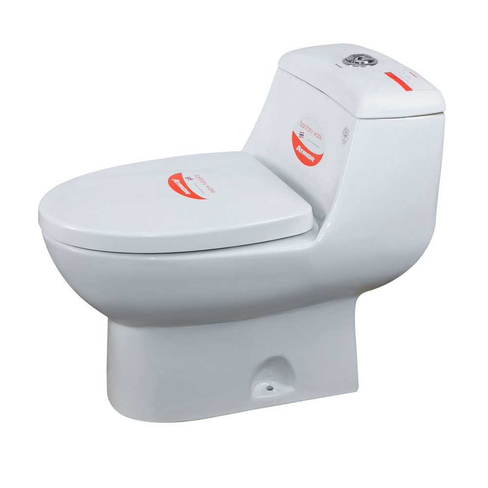 Bồn cầu 1 khối ATMOR AT2177 nắp êm xả nhấn