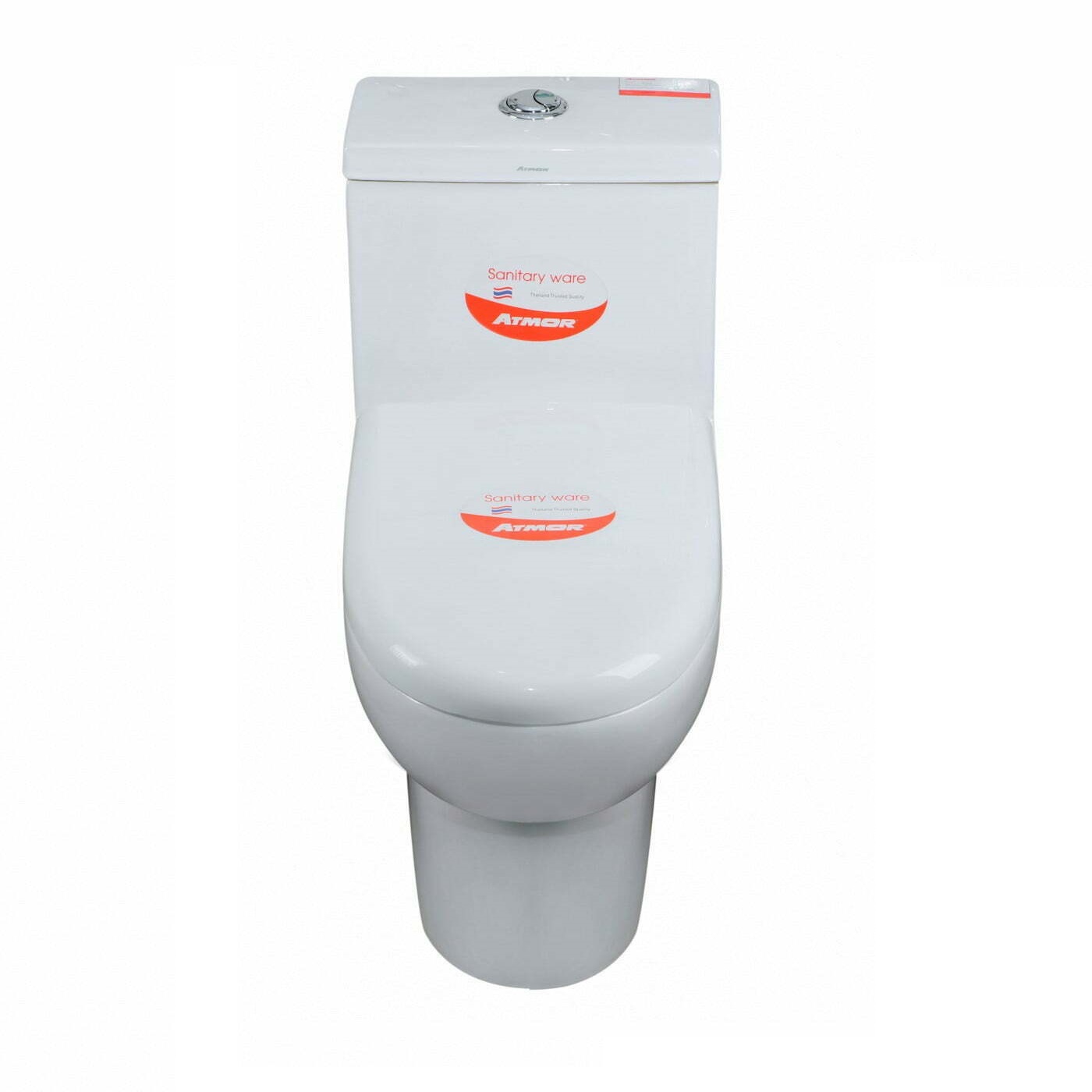 Bồn cầu 1 khối ATMOR AT518 nắp êm xả nhấn