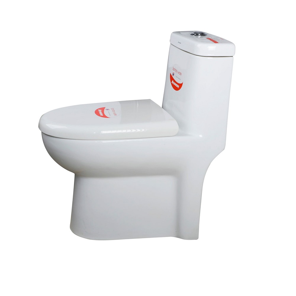 Bồn cầu 1 khối ATMOR AT541 nắp êm xả nhấn