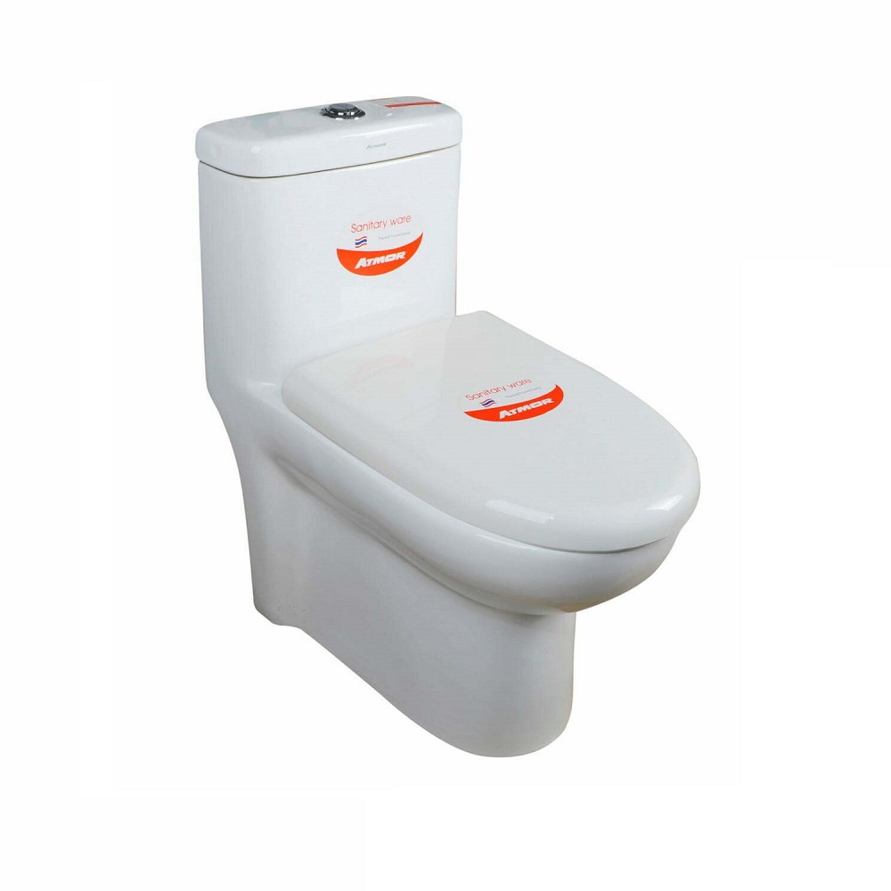 Bồn cầu 1 khối ATMOR AT541 nắp êm xả nhấn