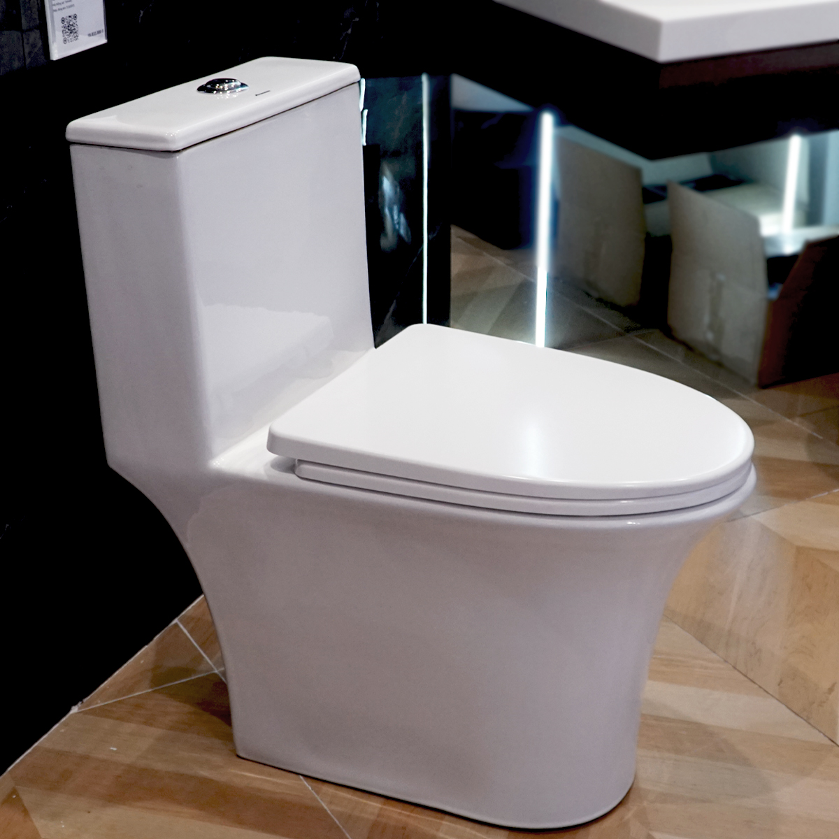 Bồn cầu 1 khối ATMOR AT8866 nắp êm xả nhấn tiết kiệm nước