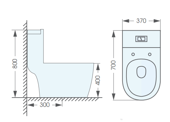 Bồn cầu 1 khối ATMOR AT1635 nắp êm xả nhấn