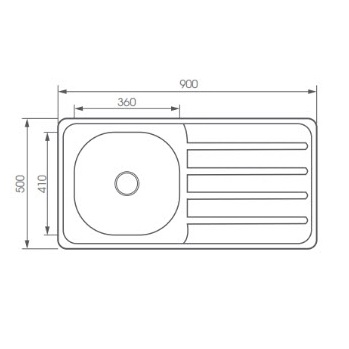 Bản vẽ kỹ thuật chậu rửa chén ATMOR AT-122C