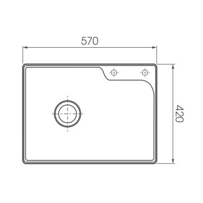 Chậu rửa chén 1 hố 58x43cm ATMOR AT-1G02 (AT1G02)