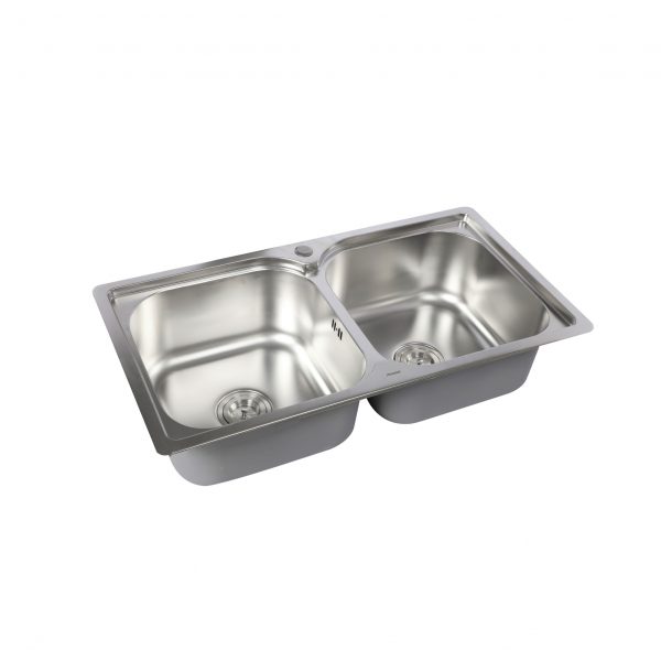 Chậu rửa chén 2 hố 87x46cm ATMOR AT-222