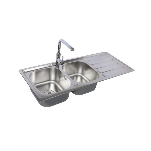 Chậu rửa chén 2 hố 1 cánh 120x50cm ATMOR AT-A19 (ATA19)