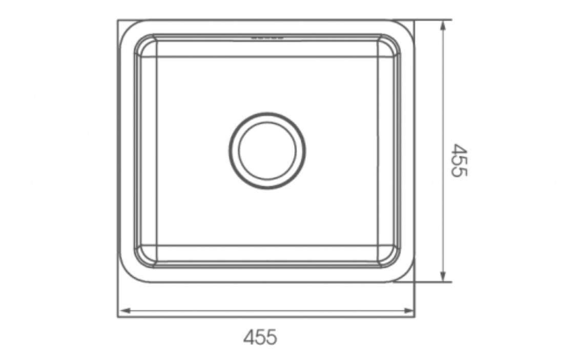 Chậu rửa chén 1 hố 45x45cm ATMOR AT239C