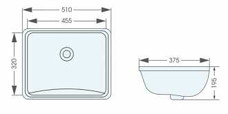 Chậu rửa mặt lavabo âm bàn ATMOR AT4071-lavabo (AT4071LAVABO)