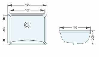 Chậu rửa mặt lavabo âm bàn ATMOR AT3101