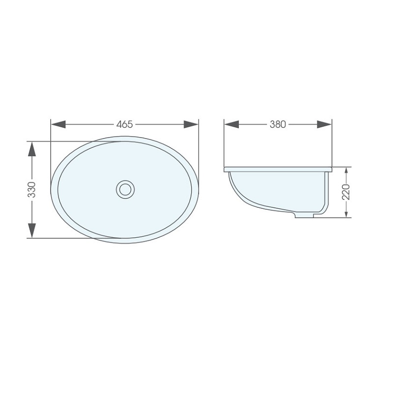 Chậu rửa mặt lavabo âm bàn ATMOR AT908-18 (AT90818)