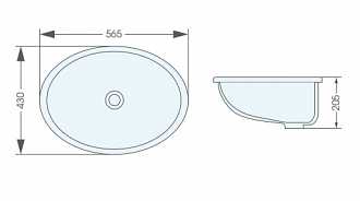 Chậu rửa mặt lavabo âm bàn ATMOR AT105