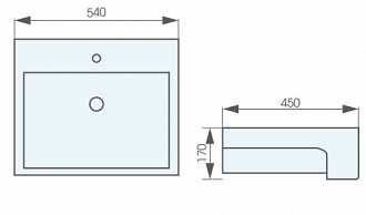 Chậu rửa mặt lavabo bán âm ATMOR AT070