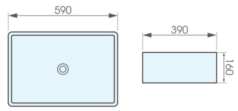 Chậu lavabo đặt bàn ATMOR AT1050