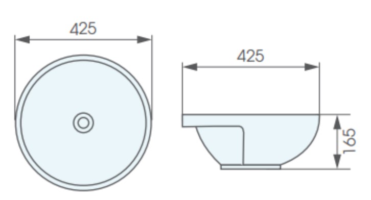 Chậu lavabo bán âm bàn ATMOR AT1363