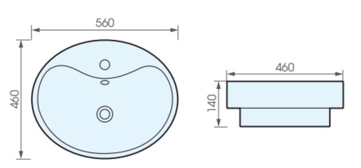 Chậu lavabo đặt bàn ATMOR AT4031A