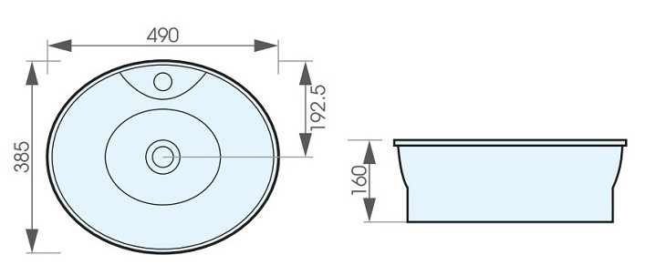 Chậu lavabo đặt bàn ATMOR AT4065
