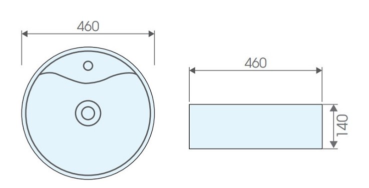 Chậu lavabo đặt bàn ATMOR AT4104