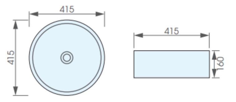 Chậu lavabo đặt bàn ATMOR AT4570