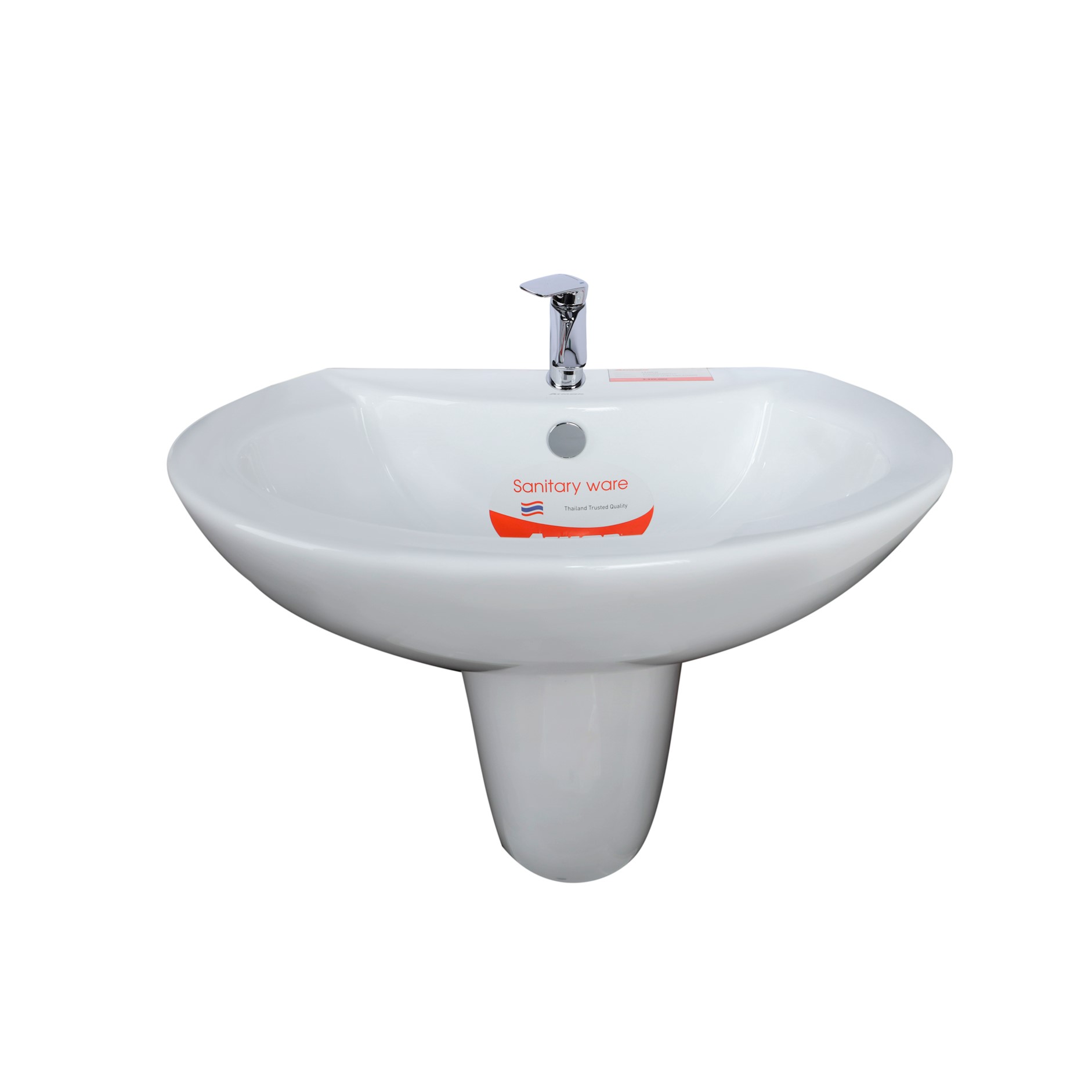 Chậu rửa lavabo treo tường ATMOR AT3007D chân lửng