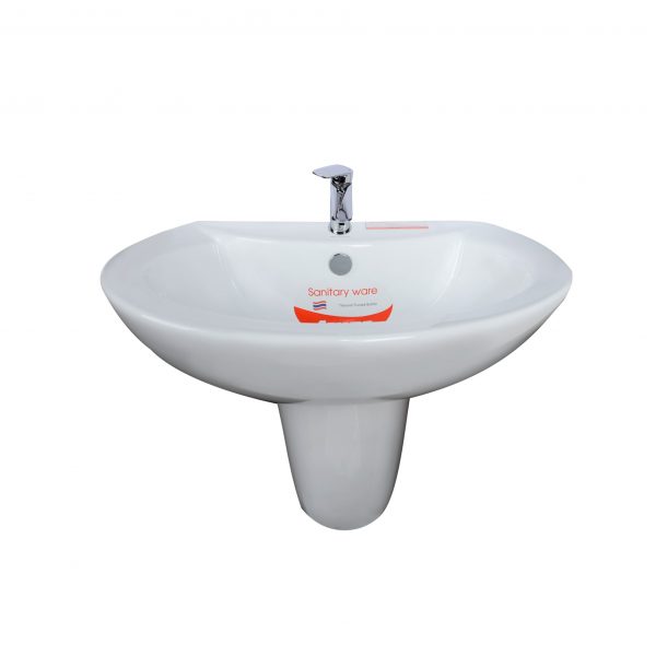 Chậu rửa lavabo treo tường ATMOR AT3007D chân lửng