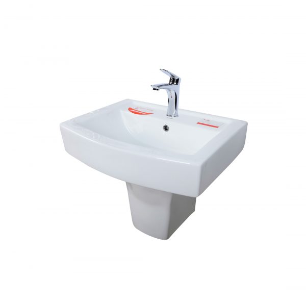 Chậu rửa lavabo treo tường ATMOR AT502 chân lửng