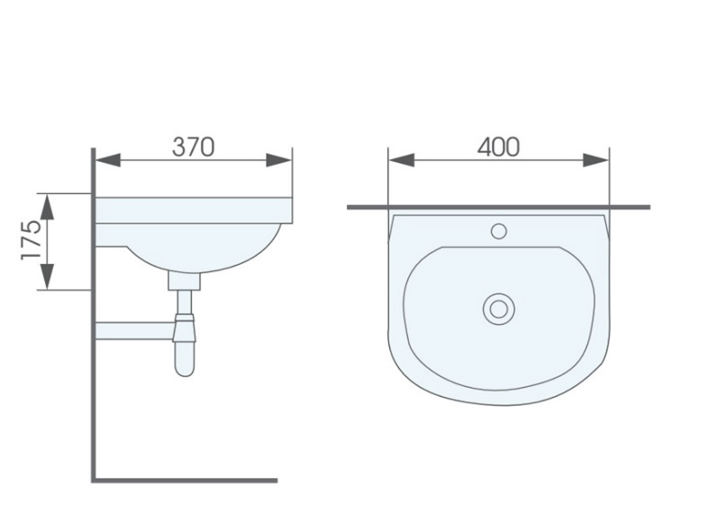 Chậu rửa lavabo treo tường ATMOR AT2829