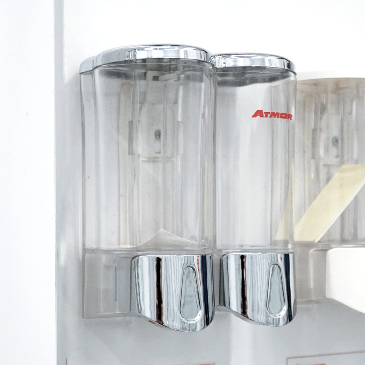 Hộp nhấn xà phòng đôi 500mlx2 ATMOR DH-SBD-102CP (DHSBD102CP)