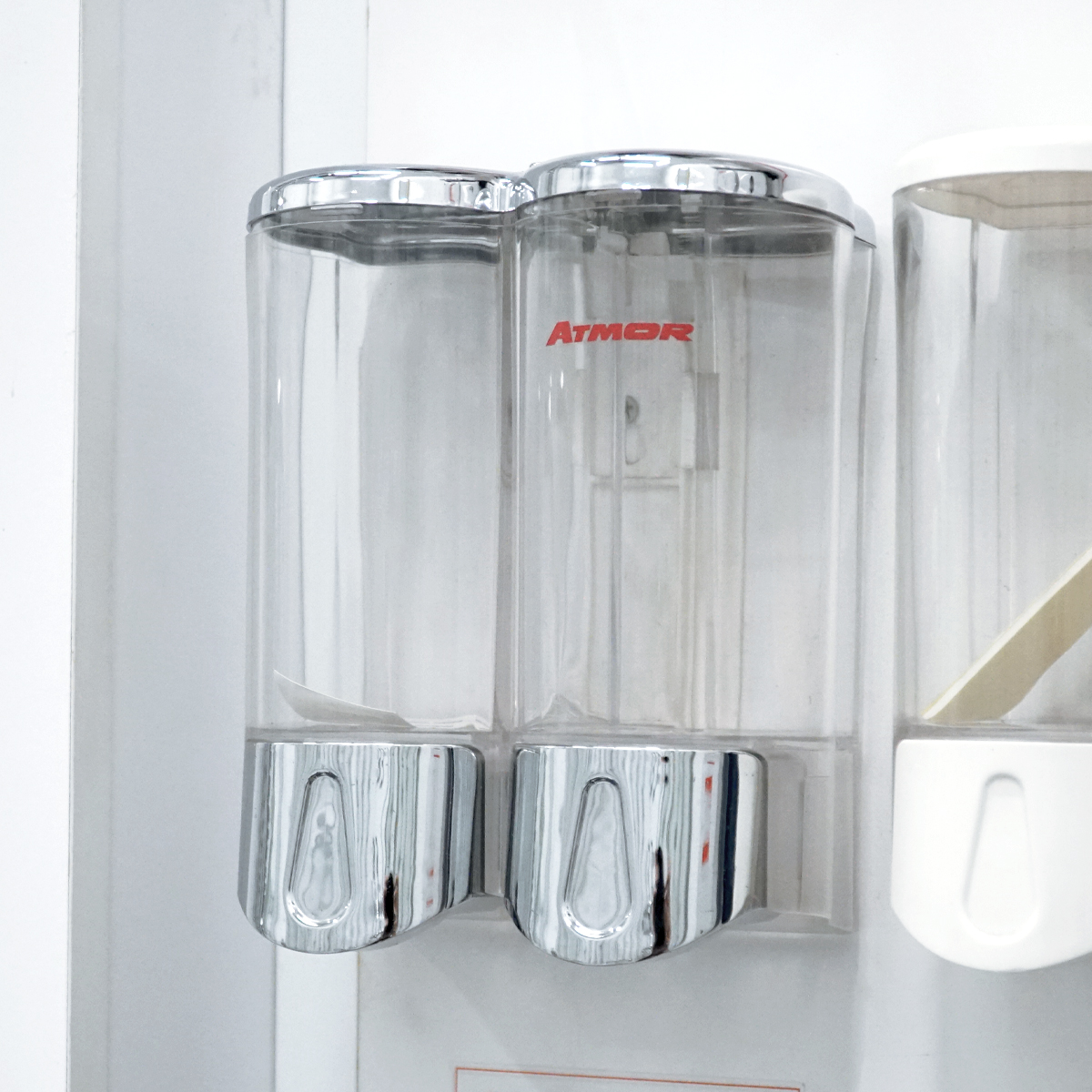 Hộp nhấn xà phòng đôi 500mlx2 ATMOR DH-SBD-102CP (DHSBD102CP)