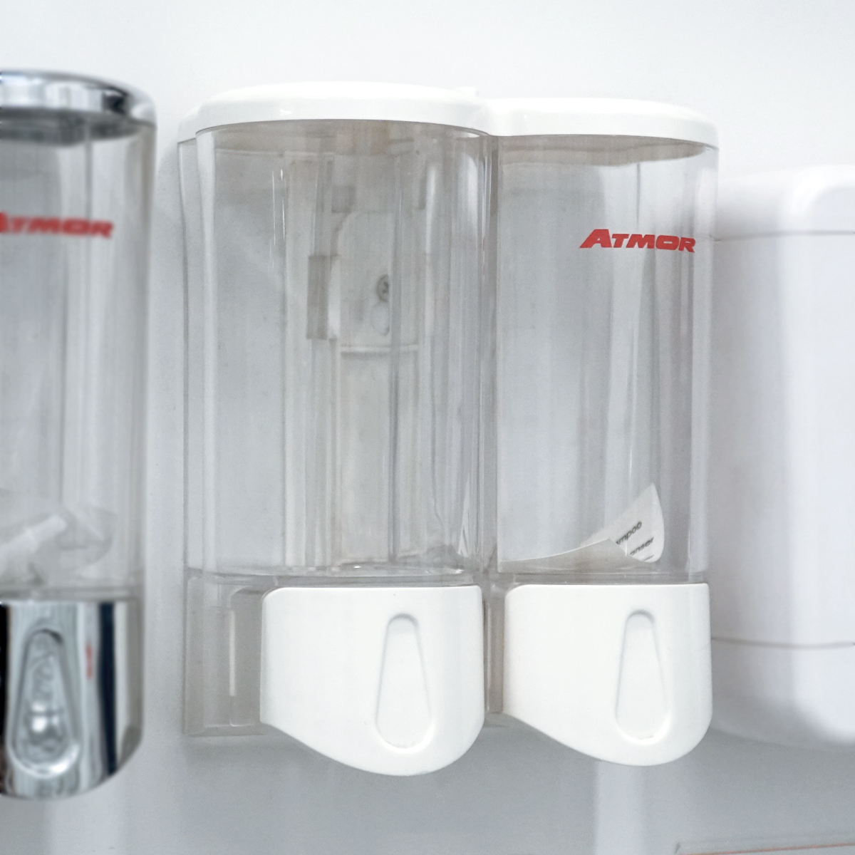 Hộp nhấn xà phòng đôi 500mlx2 ATMOR DH-SBD-102W (DHSBD102W)