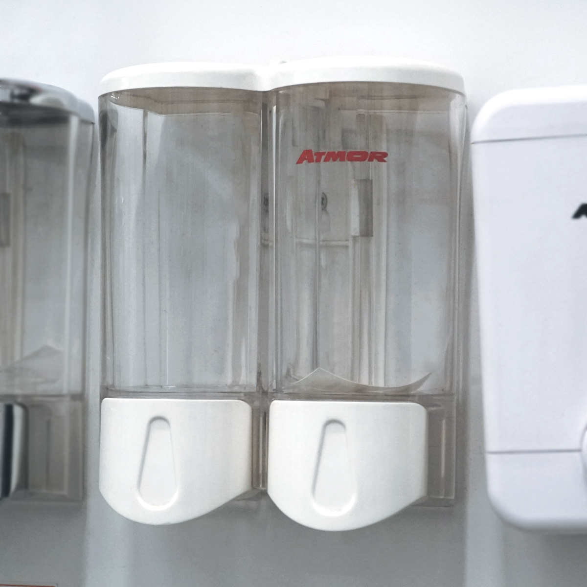 Hộp nhấn xà phòng đôi 500mlx2 ATMOR DH-SBD-102W (DHSBD102W)