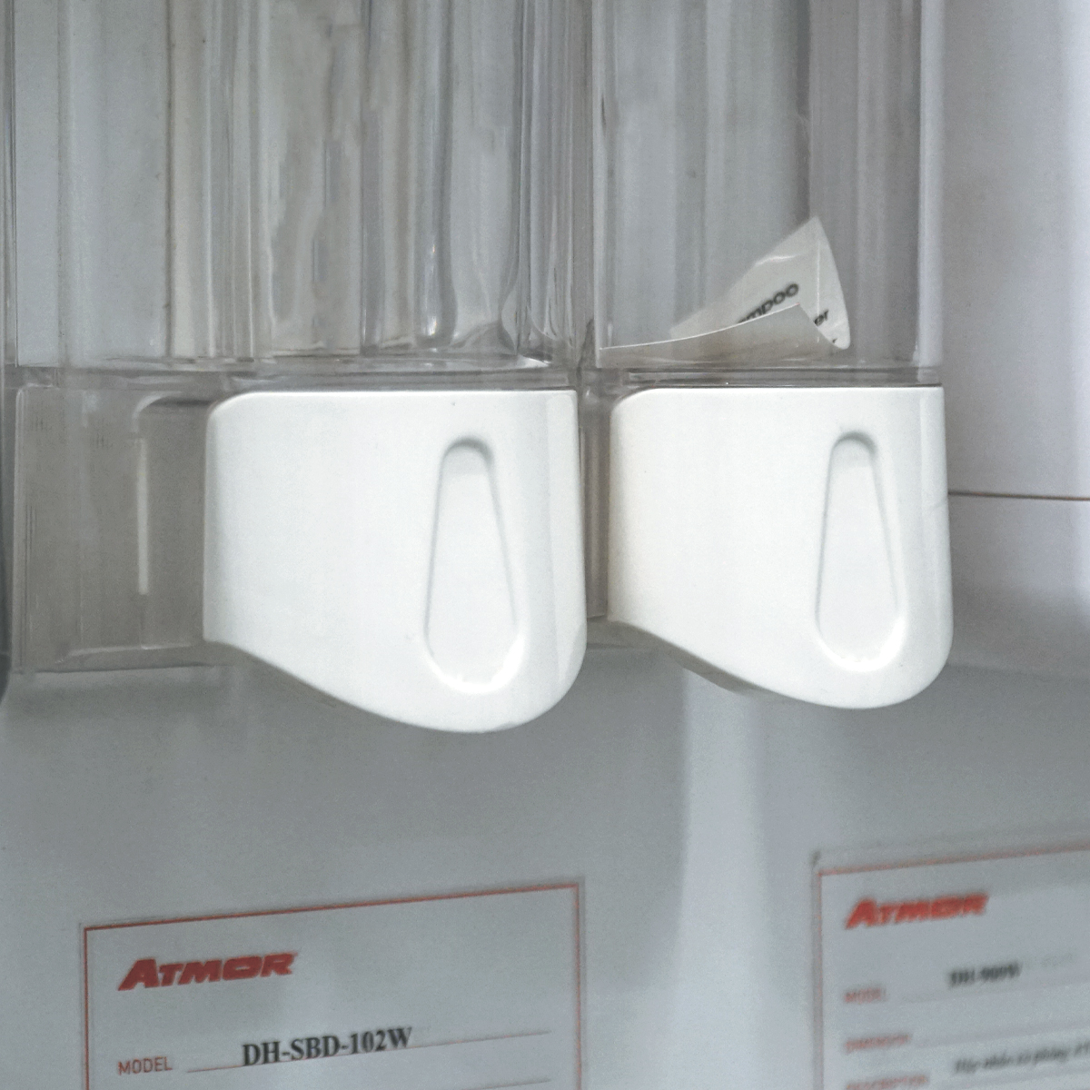 Hộp nhấn xà phòng đôi 500mlx2 ATMOR DH-SBD-102W (DHSBD102W)