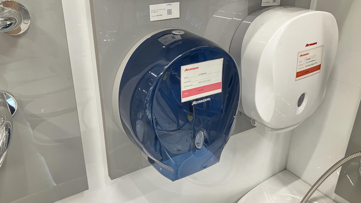 Hộp giấy vệ sinh đen trong ATMOR AT1008A-B (AT1008AB)