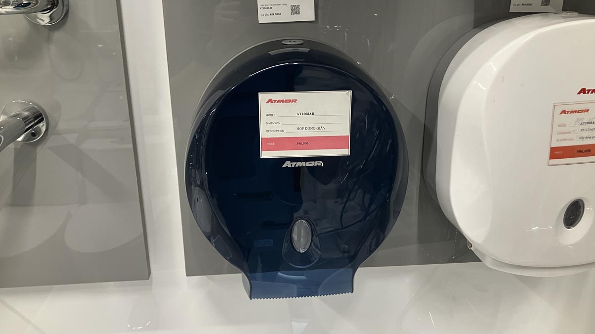 Hộp giấy vệ sinh đen trong ATMOR AT1008A-B (AT1008AB)