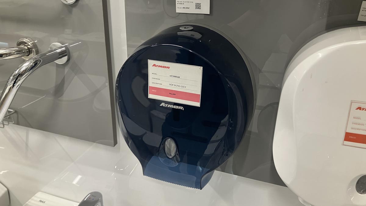 Hộp giấy vệ sinh đen trong ATMOR AT1008A-B (AT1008AB)