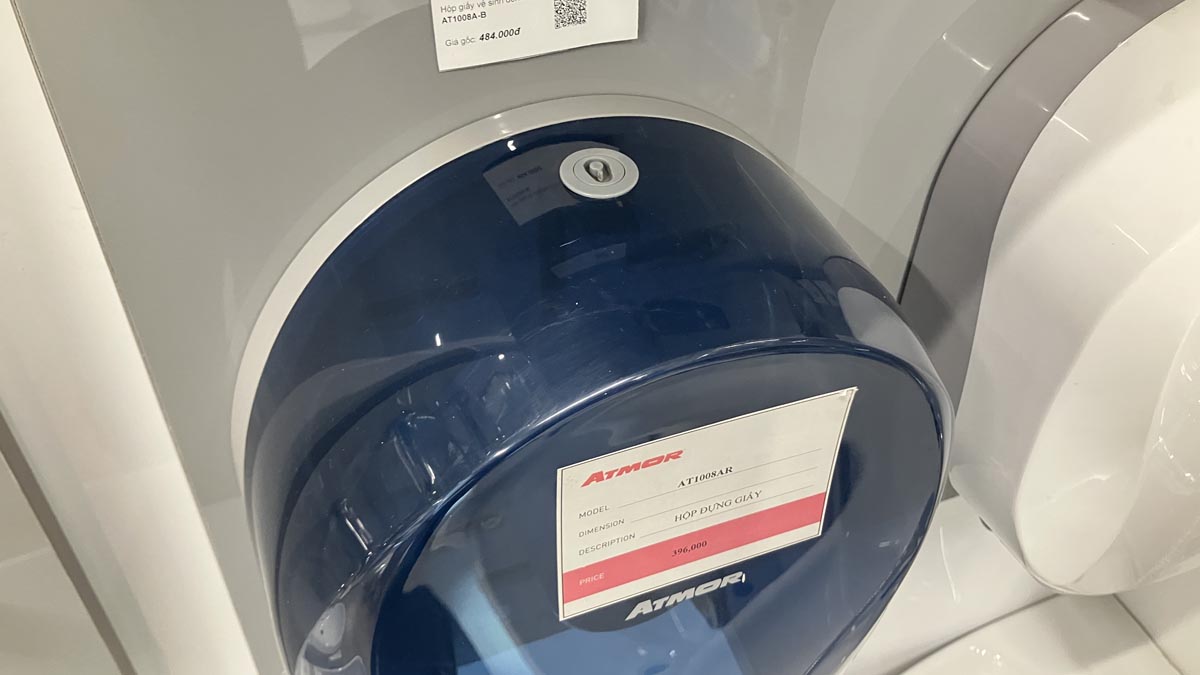 Hộp giấy vệ sinh đen trong ATMOR AT1008A-B (AT1008AB)