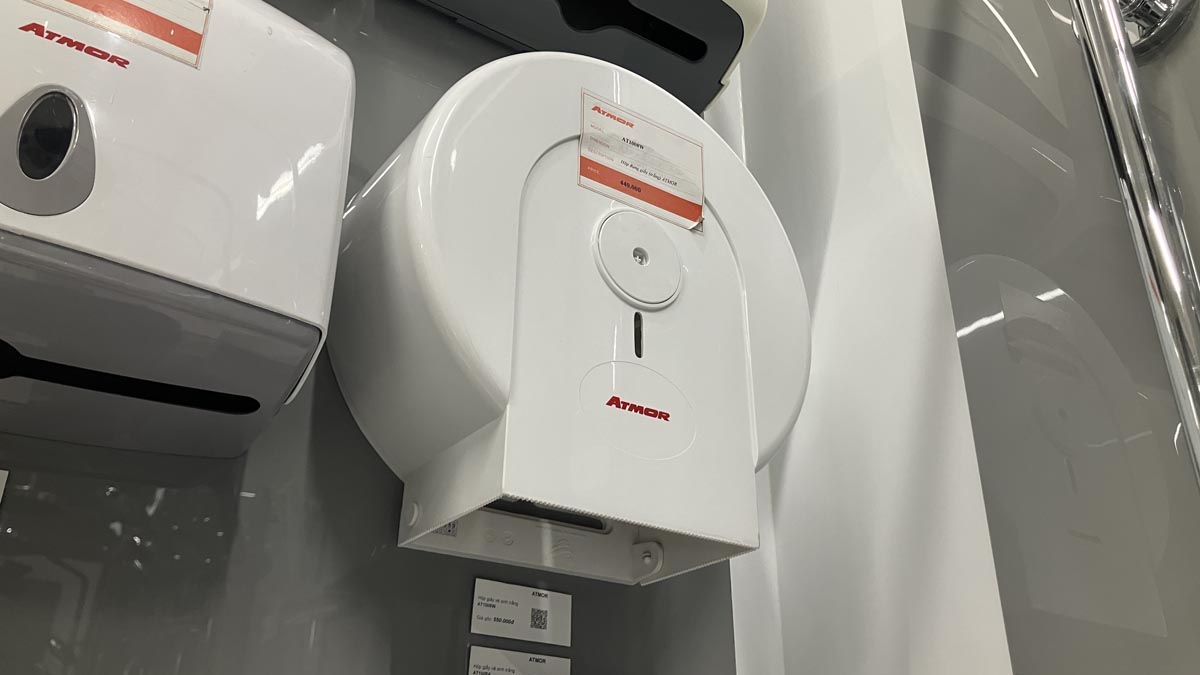 Hộp giấy vệ sinh trắng ATMOR AT1008W