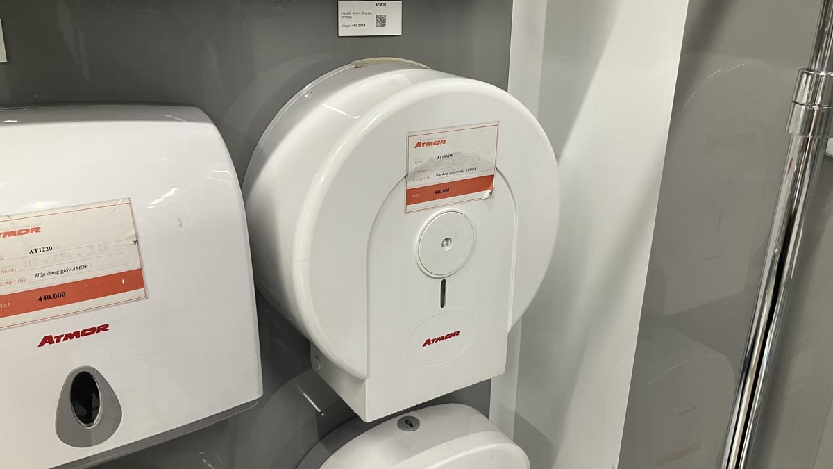 Hộp giấy vệ sinh trắng ATMOR AT1008W