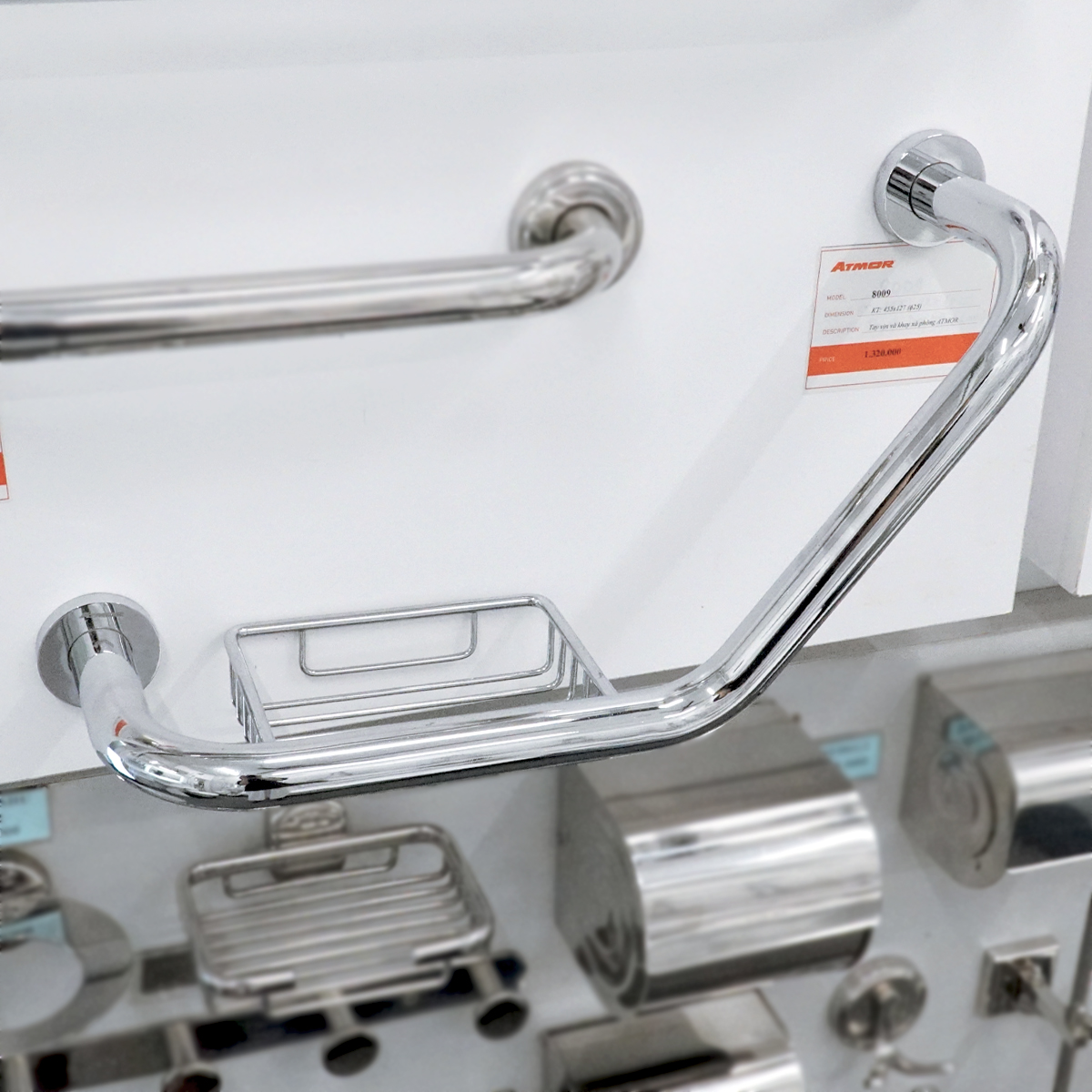 Thanh tay vịn nhà vệ sinh ATMOR 8009