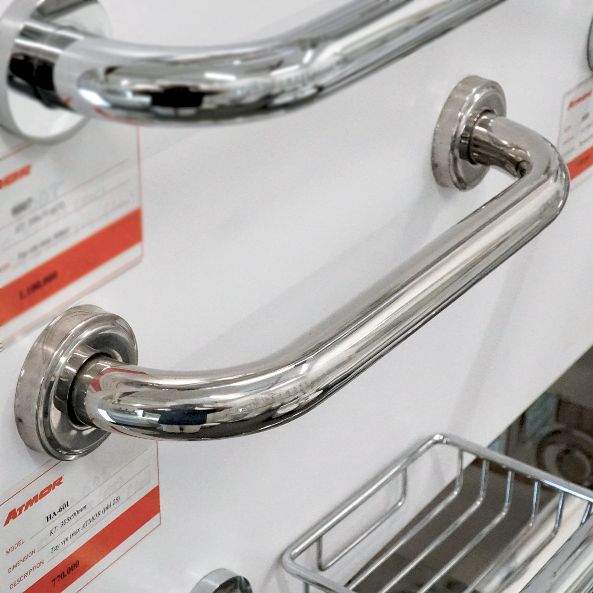 Thanh tay vịn nhà vệ sinh inox 304 ATMOR HA-601 (HA601)