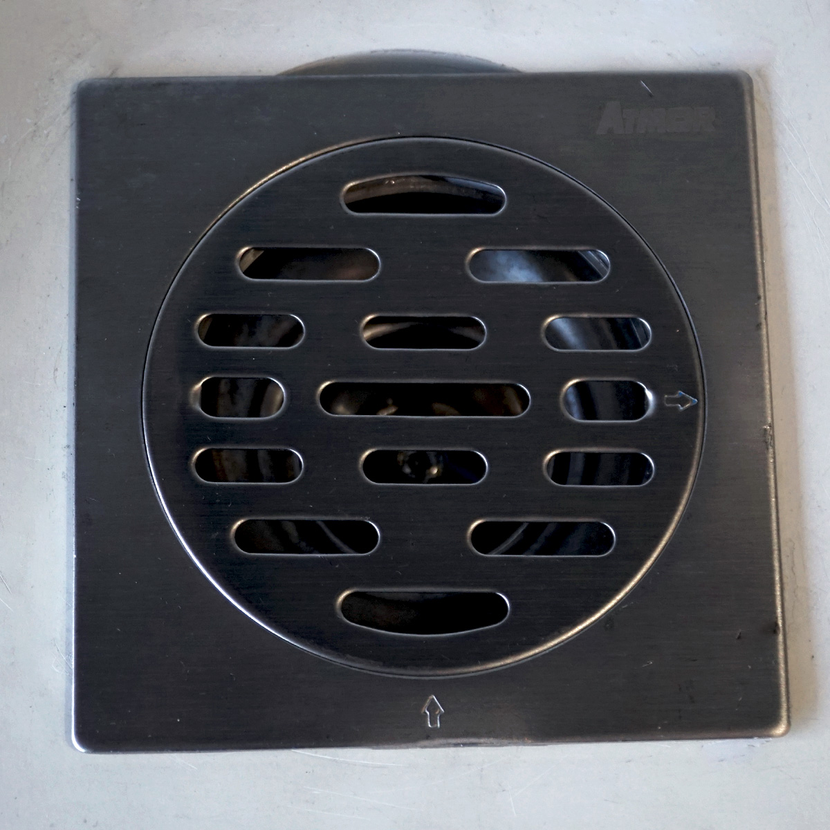 Phễu thoát sàn inox 10x10cm ATMOR AH001