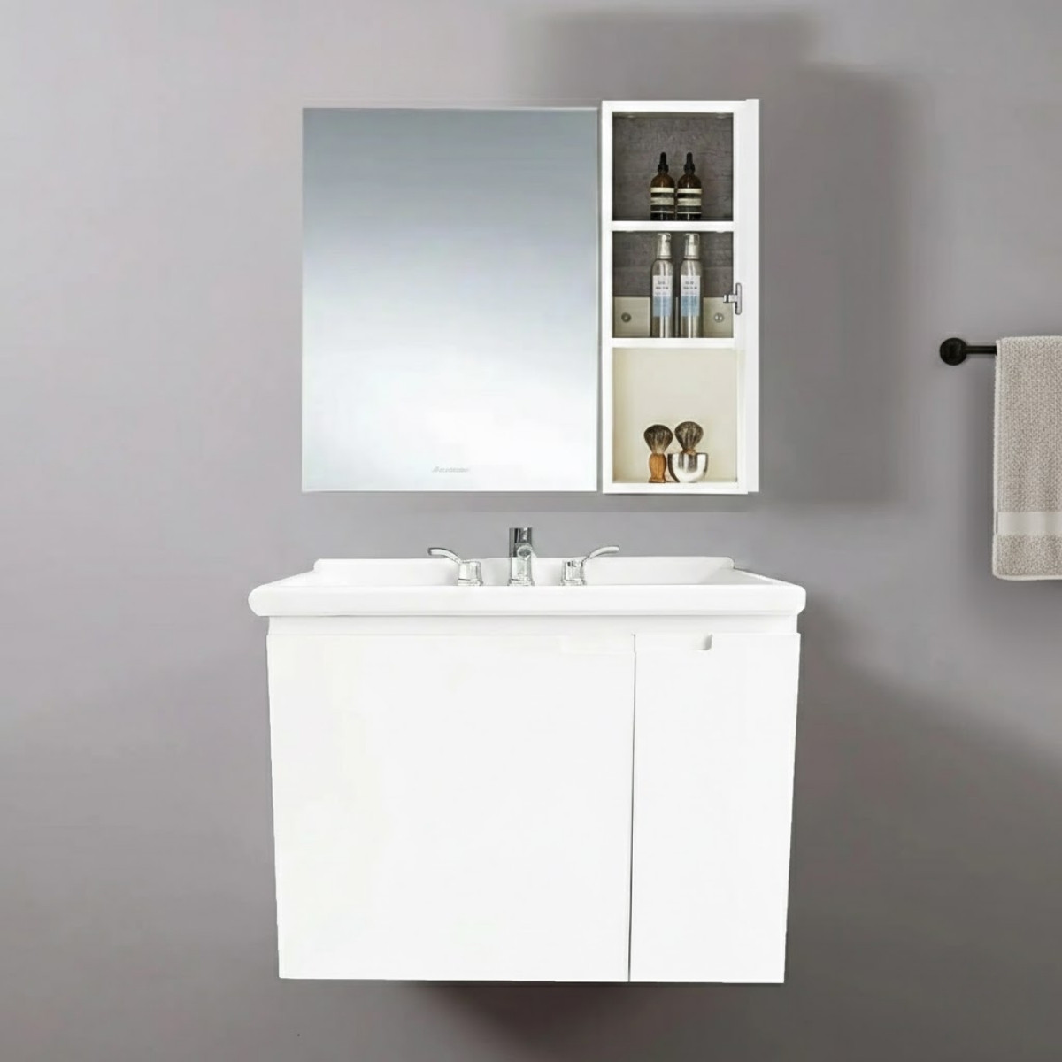 Bộ tủ lavabo gỗ và tủ gương ATMOR CHICAGO-2